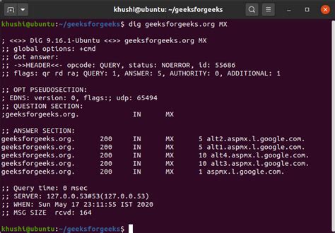 dig output|dig Command in Linux with Examples .